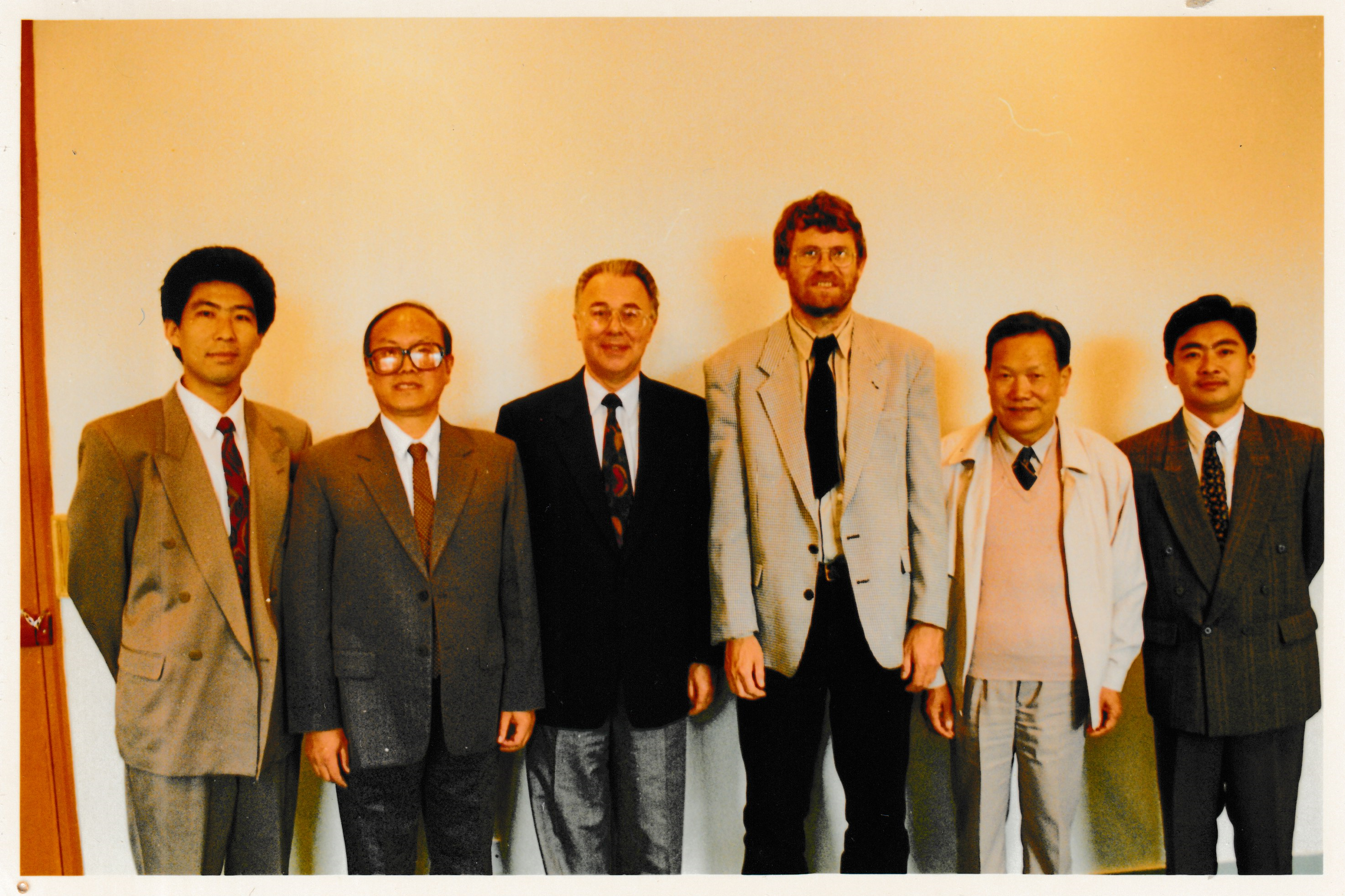 Ontmoeting met de leiders van het College of Land Management (onderdeel van Nanjing Agricultural University), oktober 1995.