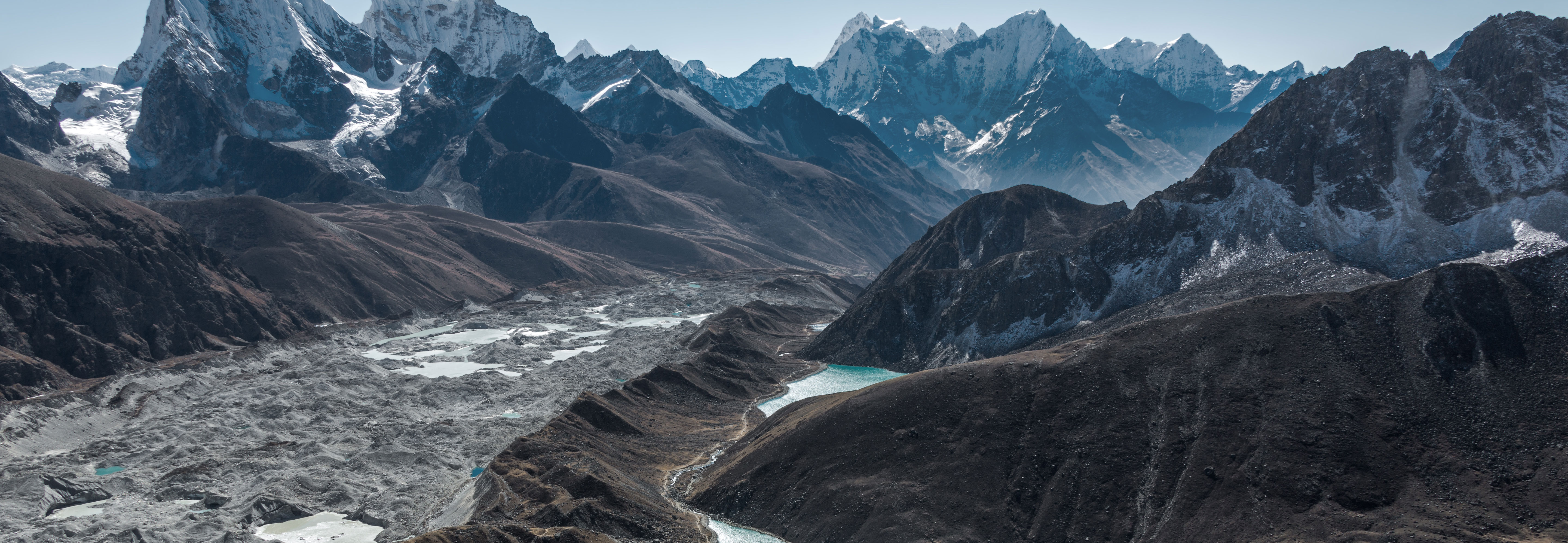 Gletsjers in de himalaya - klimaatverandering