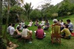 Participatory exercise with farmers and a group of students