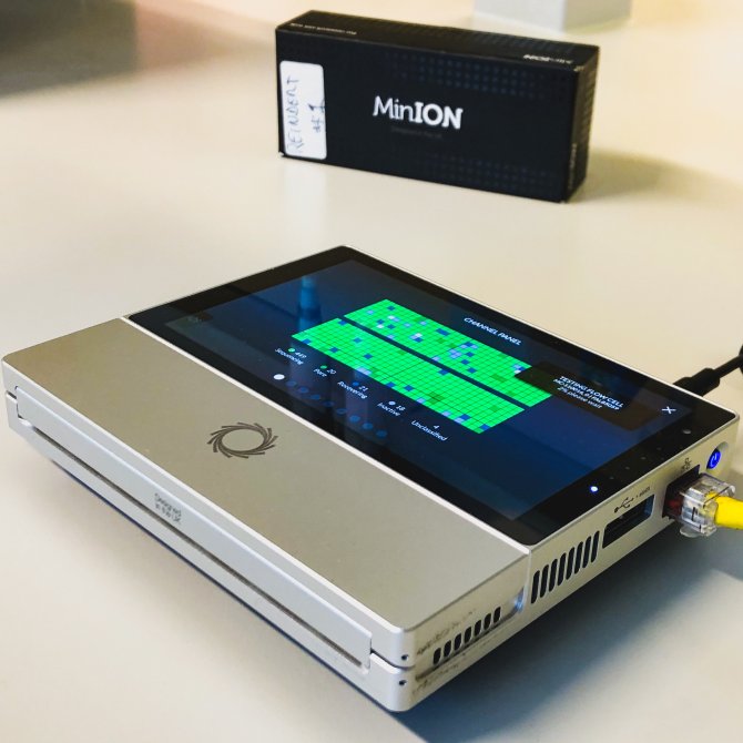 Oxford Nanopore sequencing machine (MinION).