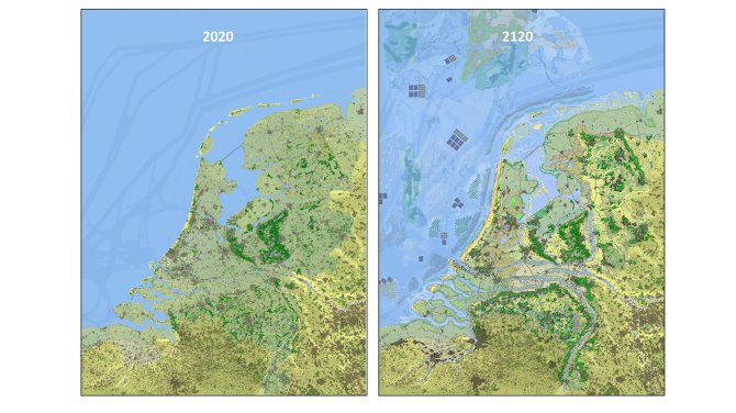 De kaart van NL2120, ontworpen door Michael van Buuren en Bertram de Rooij (Wageningen Environmental Research) 