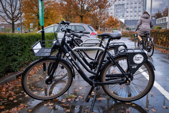 Bikes are also part of WUR's fleet of shared vehicles.