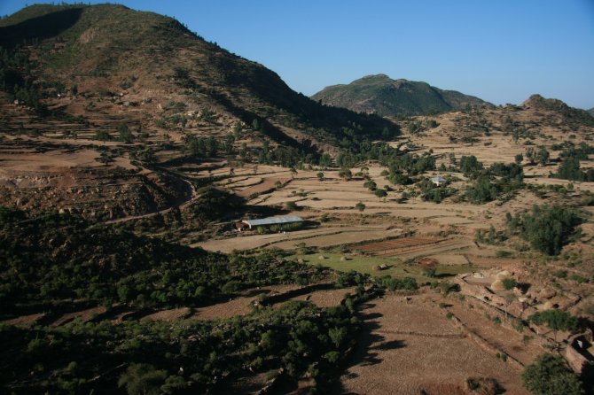 Landscape in Wollo, Northern Ethiopia, where farming is impossible. Photo: Dawit Alemu
