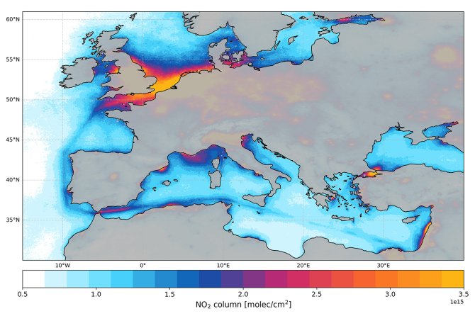 Figure 2: Nitrogen emissions from seagoing ships in Europe