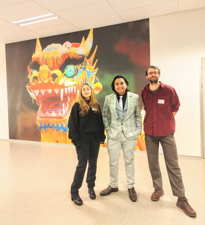 DEARE Day @ WUR Organizers (L to R) Sofia Badini, Chad Patrick Osorio and Theo Konc (credits: Angel Lazaro 2025)