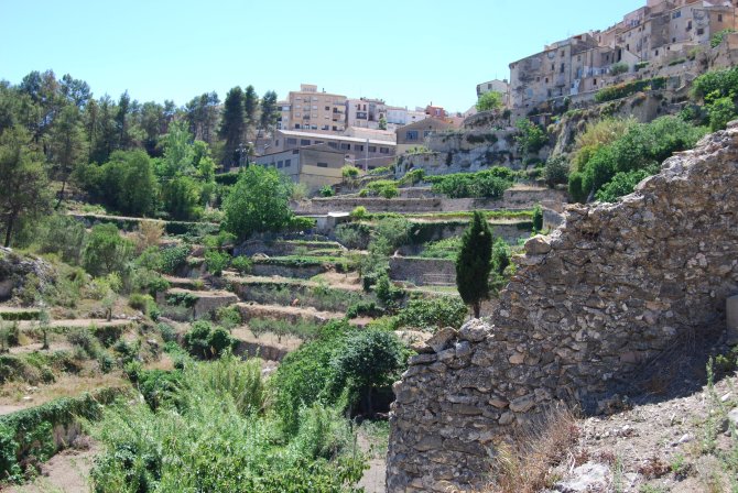 Abandoned terraces in Valencia, Spain.