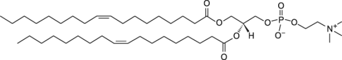  The chemical structure of dioleoyl-phosphatidyl-choline, the building block of our model-membranes