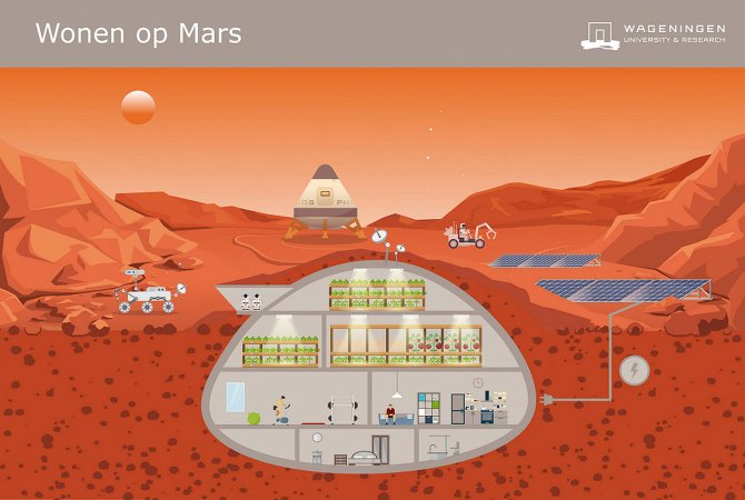 A sustainable agricultural ecosystem for Mars.