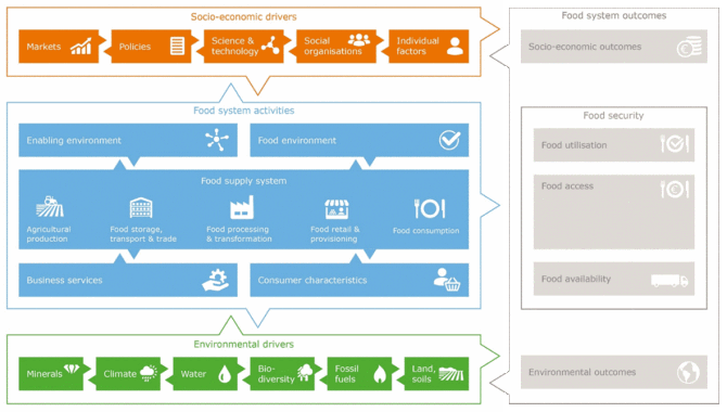 Source: Van Berkum, Dengerink and Ruben (2018). The food systems approach: sustainable solutions for a sufficient supply of healthy food, Wageningen Economic Research.