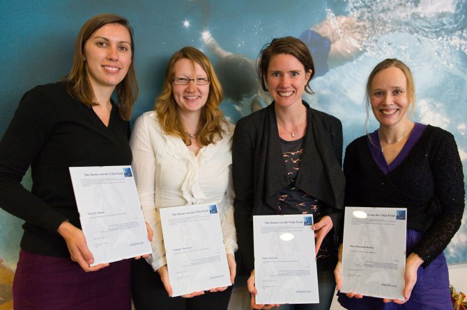 Van links naar rechts: Nora Sutton, Natalie Theeuwes, Anne van Loon en Susan Boonman-Berson (Foto: Guy Akkermans)